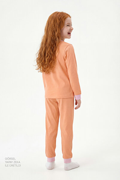 Penti Girl's Pink Relaxalotl Long Sleeve 2-Piece Pajama Set