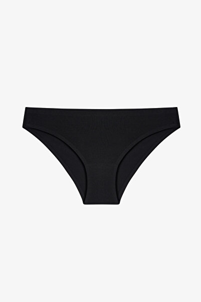 Penti Schwarze, nahtlose, nicht abfärbende Slip-Höschen mit normaler Taille
