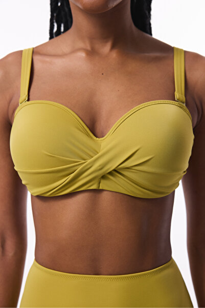 Penti Yağ Yeşili Beauty Toparlayıcı Balenli Balconette Bikini Üstü