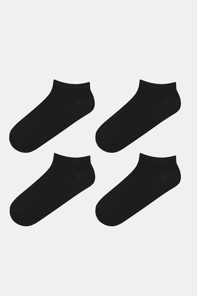 Penti 4 Pairs of Cotton Black Bootie Socks