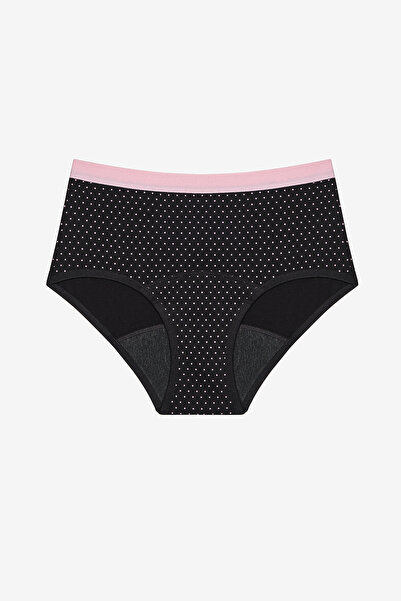 Penti My First Period Mini Dot Siyah Çok Renkli Hipster Külot