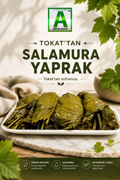 Aktarzane Tokat Salamura Yaprak Ince Tokat Yaprağı Vakumlu Ambalaj 680gr
