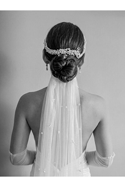 Lily and Bride Incili Gelin Saç Bandı Düğün Nişan Kına Düğün Gelin Saç Aksesu...