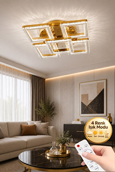 Lumia Lighting Yakamoz Model 5"li Gold 3 Renk Modu Ledli Modern Tavana sıfır ...