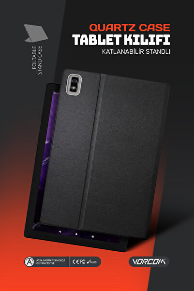 Vorcom Quartzpro / Quartzlite Tablet Kılıfı Katlanabilir Standlı 360 Ön Arka ...