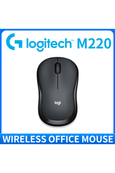 logitech ماوس لاسلكي M220-1 M220 للكمبيوتر المحمول، مناسب للأعمال والمكاتب، ص...