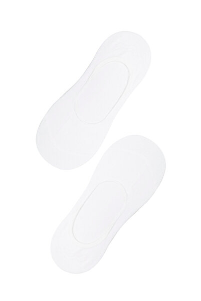 Penti 2 Pairs of Cotton Non-Slip Heeled White Ballerina Socks