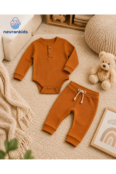 nevrankids Basic Badili Ribbed Bodysuit Set 3 Months - 2 Years