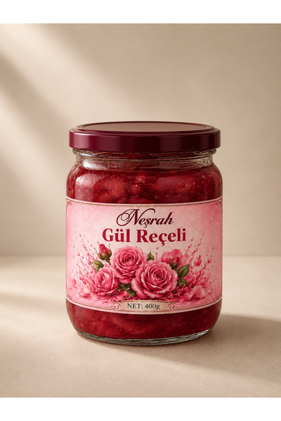 NEŞRAH Isparta Gül Reçeli 400g (koruyucu, renklendirici içermez).