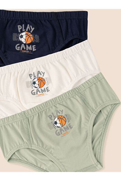 natuline Slip pentru băieți din bumbac organic Lycra Play Game, pachet de 6
