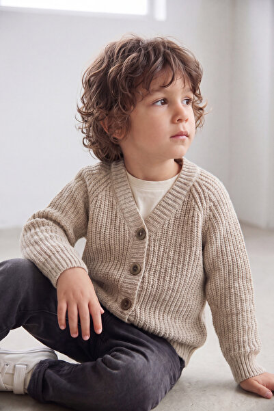 Babily Tricotaj premium fără cusături Cardigan elastic unisex cu nasturi pent...
