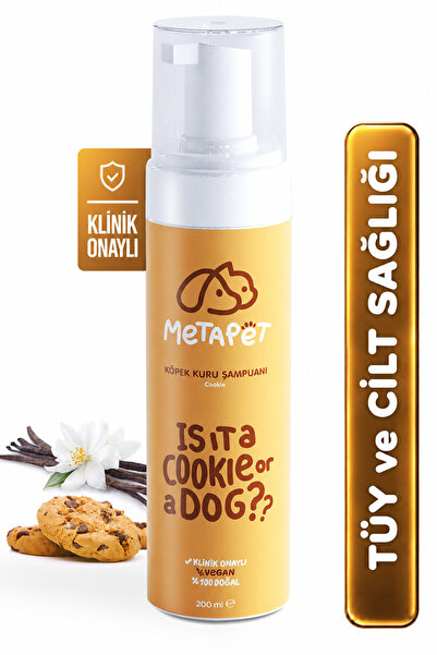 Metapet Doğal Köpek Kuru Köpük Şampuanı Vanilya , Yavru Köpeklere Uygun Organ...