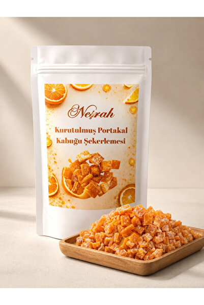 NEŞRAH 1 kg Kurutulmuş Portakal Kabuğu Şekerlemesi (kek, pasta, çikolata karı...