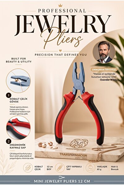 Transformacion Mini Takı Pensesi 12 cm Kobalt Çelik Yaylı Hobi ve Boncuk Sıkı...