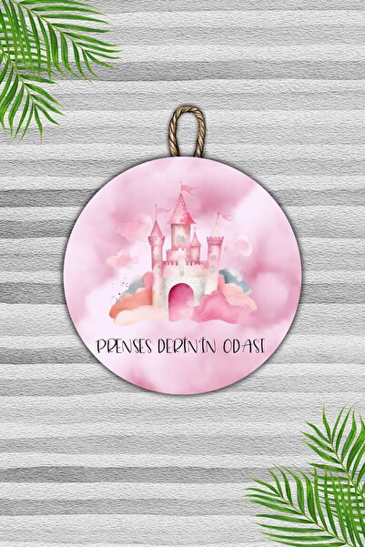 Dormot Home Pink Castle - Modern Door Ornament, Children's Wall Ornament, Per...