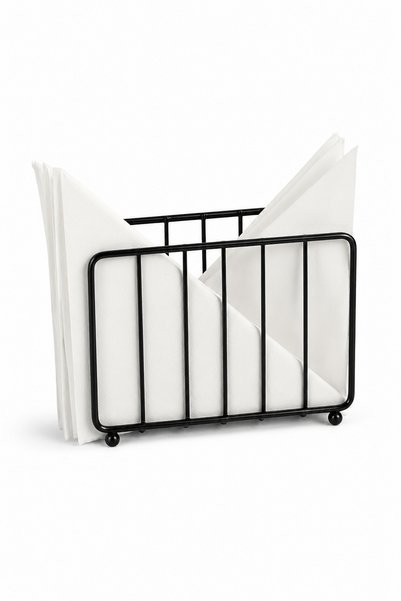 Edora Home Black Cage Napkin Holder Napkin Stand Cafe Restaurant Hotel Decorative Stainless Metal