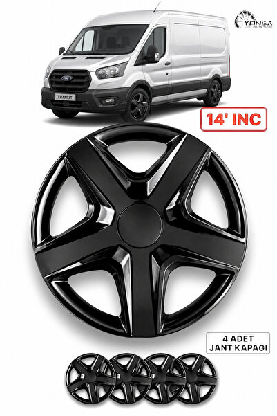 YONGA OTO AKSESUAR FORD TRANSİT Jant Kapağı 16 İnç Kırılmaz 4'lü Piano Black ...