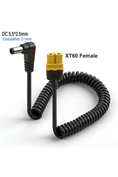 Choice1 DC to XT60 F XT60 to DC 5.5 X 2.5/2.1mm Connector Power Cord DC to XT...
