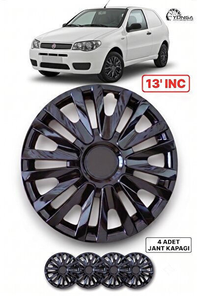 YONGA OTO AKSESUAR FİAT PALİO VAN 13 İnç Jant Kapağı 4'lü Set Piano Black + 4...