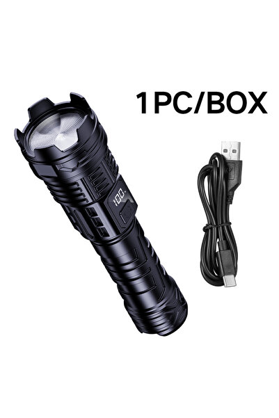 Choice1 1pc High Power LED Flashlight Powerful TYPE-C Rechargeable COB Flashl...