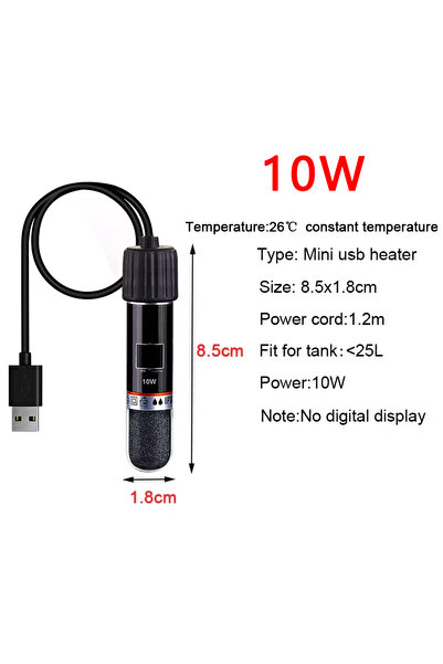 Choice 10w USB Mini Aquarium Heating Rod for Small Fish Tank 26°C Constant Te...
