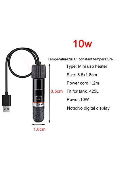 Choice 10w USB Mini Aquarium Heating Rod for Small Fish Tank 26°C Constant Te...