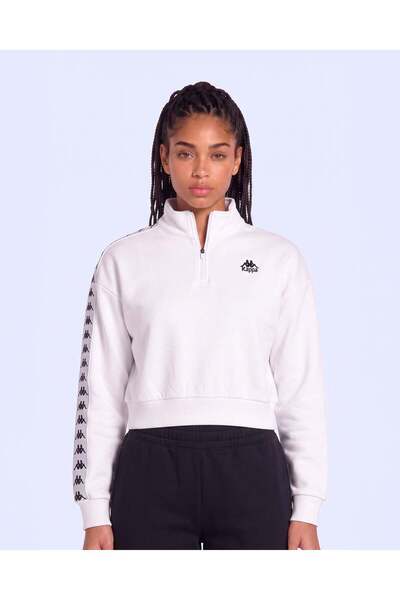 Kappa Mines Kadın Beyaz Regular Sweatshirt