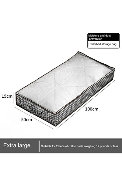 Choice 1pc houndstooth L 1pc Houndstooth Quilt Clothes Storage Bag Big Capaci...