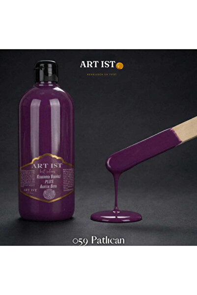 ART IST Kendinden Vernikli PLUS Su Bazlı Akrilik Boya 500ml - 059 Patlıcan