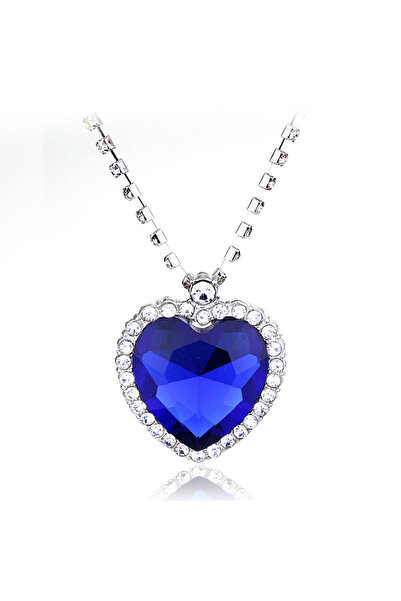 Choice SMT038-Blue Movie TITANIC Heart Of the Ocean Necklace Love Forever Blu...