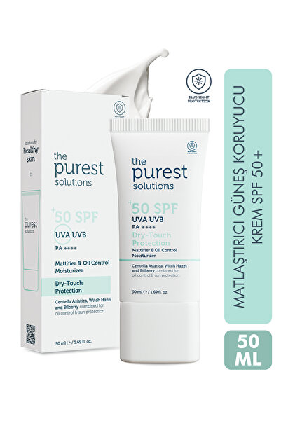 The Purest Solutions Yağlı Ve Karma Ciltler Için Matlaştırıcı Dry-Touch Güneş...