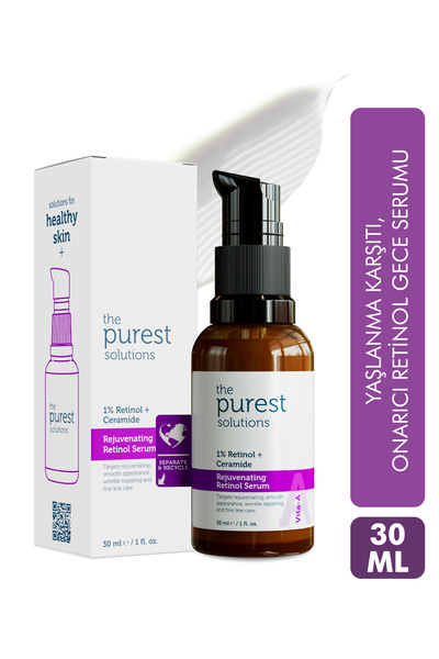 The Purest Solutions Kırışıklık Karşıtı, Onarıcı Retinol (a Vitamini) Gece Se...