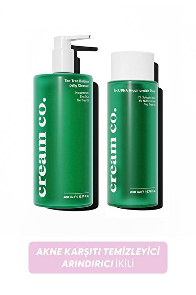 Cream Co. Akne Leke Karşıtı Yağ Dengeleyici Temizleyici Arındıcı İkili Niacin...
