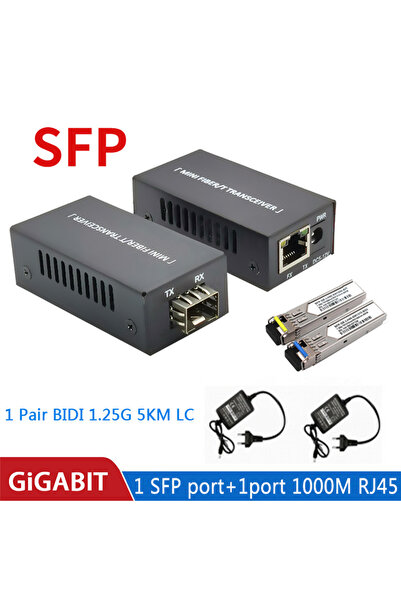 choice2 زوج واحد من محول وسائط SFP SFP من الحديد Gigabit Mini10/100/1000Mbps ...