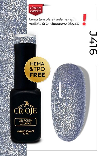 CROJE KALICI OJE Kalıcı Oje J416- Simli (12 ml.)