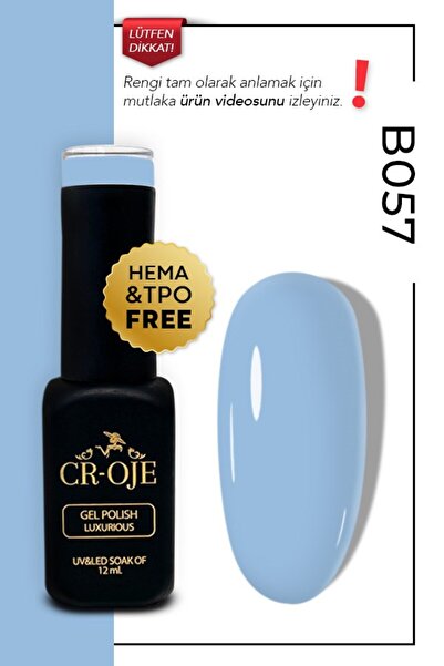 CROJE KALICI OJE Kalıcı Oje B057 - Mavi (12 ml.)