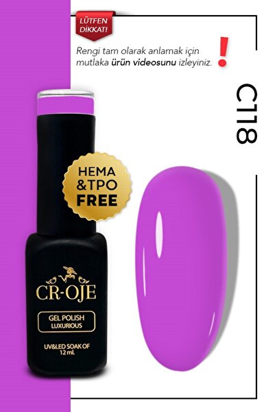 CROJE KALICI OJE Kalıcı Oje C118- Mor (12 ml.)