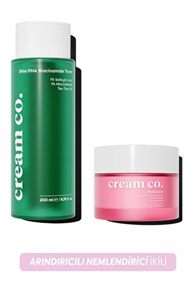 Cream Co. Arındırıcı Aydınlatıcı Akne Karşıtı Matlaştırıcı Nemlendirici İkili