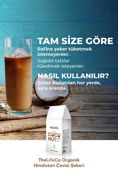 TheLifeCo Kurabiye Hazırlama Seti - Organik Badem Unu 250 G & Organik Hindistan Cevizi Şekeri 300 G