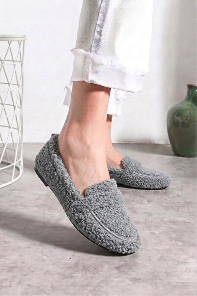 İmerShoes Siva Sa plišanom postavom Loafer cipele - Ovalni vrh, niske Sa dezn...