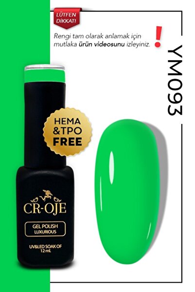 CROJE KALICI OJE Kalıcı Oje Ym093 Neon Yeşil (12 ML)