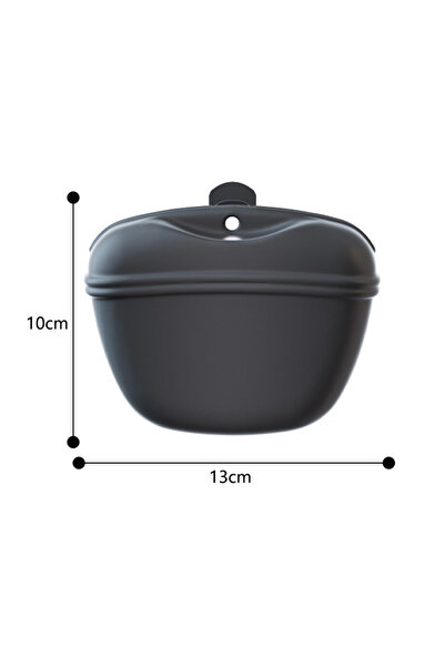 Choice Black Pet Feeding Bag Outdoor Training Dog Food Pocket Portable Silico...