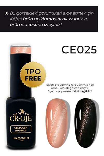 CROJE KALICI OJE Kalıcı Oje Kedi Gözü 7d Cat Eye - 025 Ce025 (12 ML)