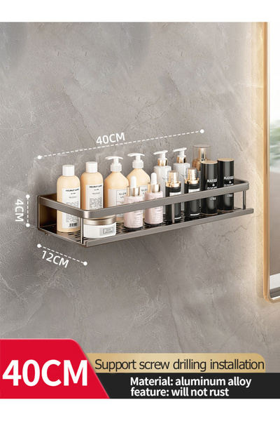 Choice gray 40CM-A Bathroom Rack Bathroom Shelf Toilet Space Aluminum Hanging...