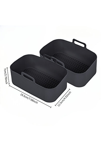 Choice 2PC 19.5x12.5 Black 2Pcs/1Pcs Air Fryer Silicone Liners for Ninja SL40...