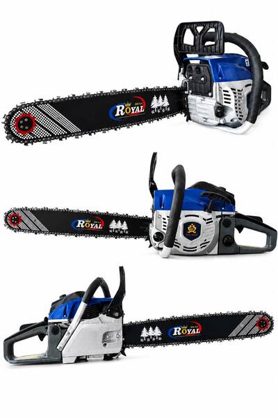 ÖM-KA Royal 55 CC - ÇİFT EGZOZLU Motorlu Testere - 51 CM KAMA - 4.2 HP Benzin...