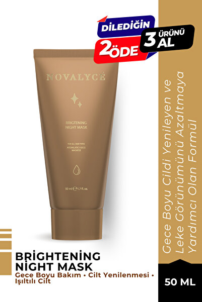 Novalyce Aydınlatıcı Gece Maskesi Leke Karşıtı ve Canlandırıcı Gece Bakımı 50ml