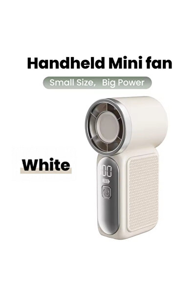 Choice White Portable Handheld Mini Fan 5 Speed Adjust Type c Rechargeable Fa...