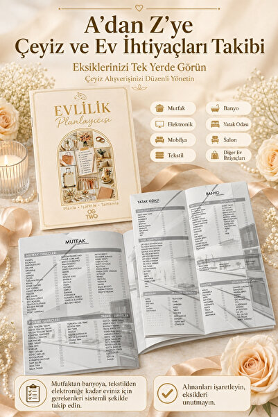 OGTWO New Generation Marriage Planner A-Z Dowry List Promise Engagement Henna Wedding Notebook Bride Groom Bundle To-Do List - All Preparations from Promise to Wedding in One - 20 Pages A5 Marriage Planner