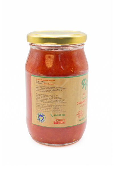 Raya Organik Organik Rendelenmiş Domates 345 g 4'lü Set Katkısız Koruyucusuz Cam Kavanoz